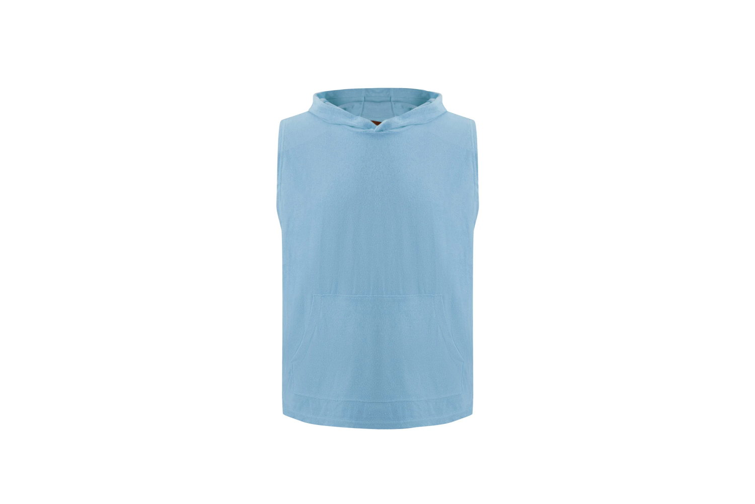 Sleeveless Towel Hoodie – Baby Blue