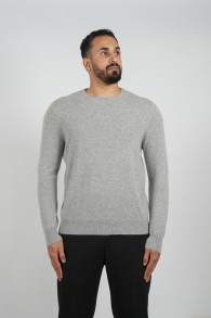 Wool Pullover Circle Neck - Gray