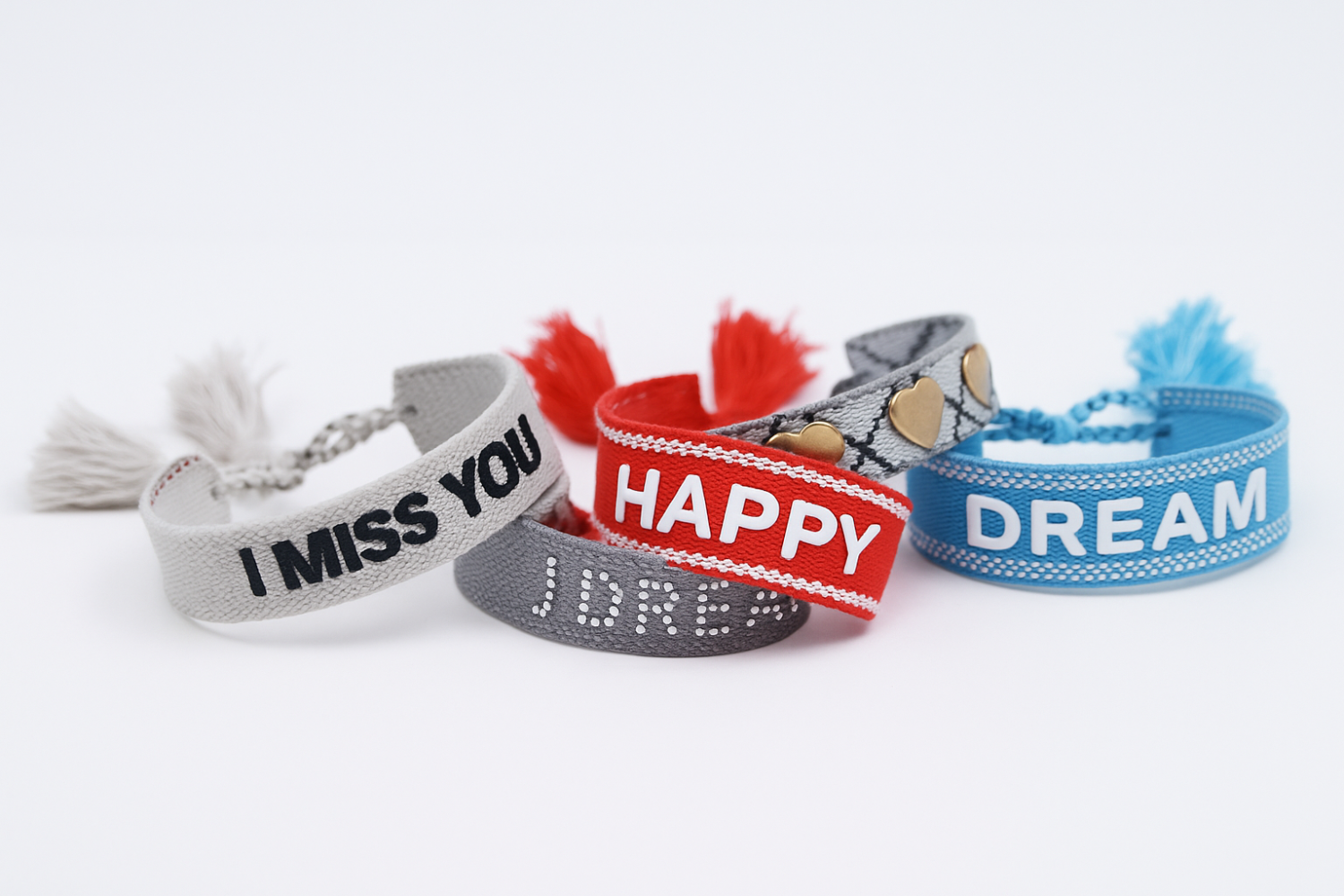 Embroidered Message Bracelet Collection
