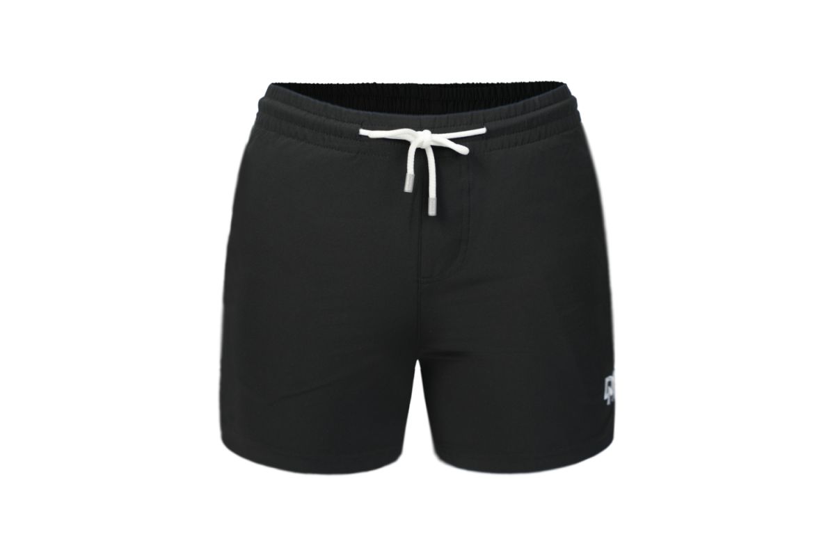 Solid Black Swim Shorts