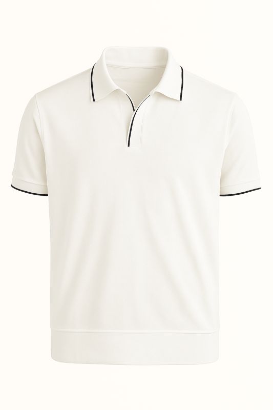 Ivory Open-Collar Shirt