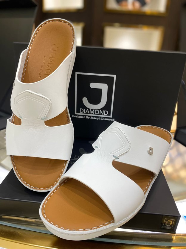 J-DIAMOND Signature Leather Sandals for Men – Premium Italian Leather